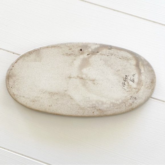 Ken Edwards Signed El Palomar Oval Serving Trinket Dish Tonala 9x4 1/2 Mexico - Picture 4 of 7